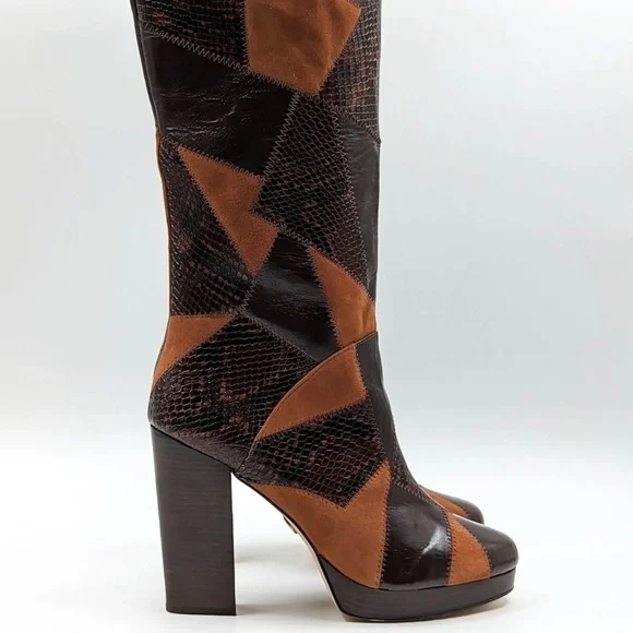 NWT Michael Kors Hanya Patchwork Boot - SZ 10 - Picture 6 of 9